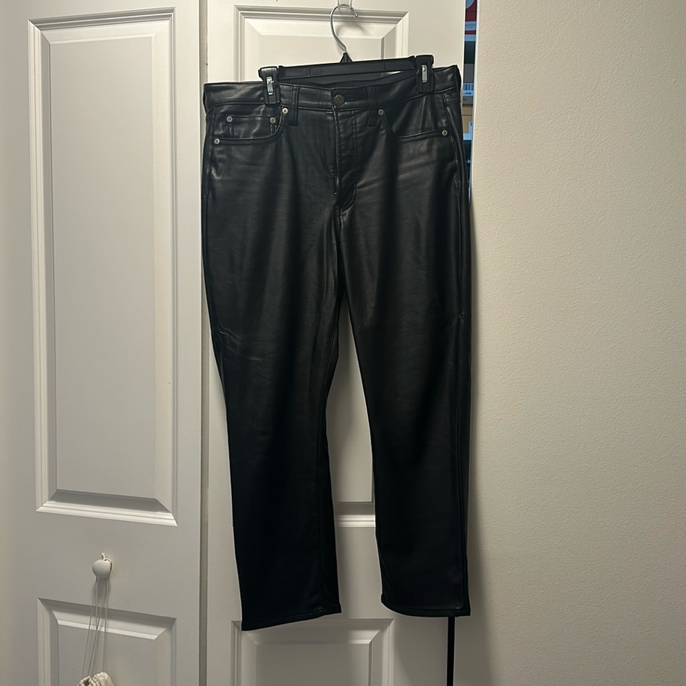 The Gap Faux Leather mid rise pants